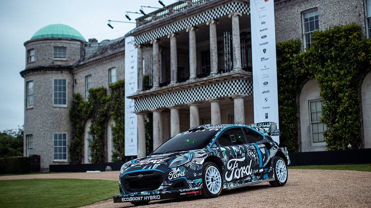 Ford og M-Sport introduserer den nye rallybilen Puma Rally1 som ladbar hybrid