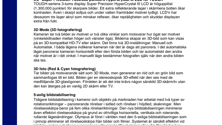 Olympus teknisk bilaga hösten 2012