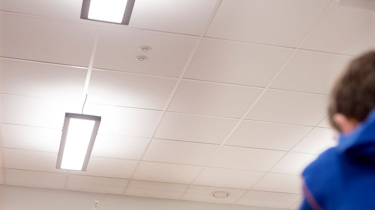 Ljudabsorberande undertak från Ecophon. 
