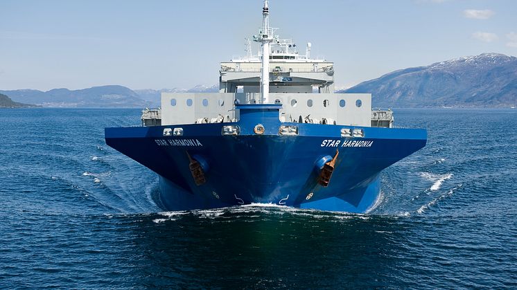 Marlink’s Sealink VSAT Premium for Grieg Star's entire General Cargo Open Hatch fleet of 33 vessels. Star Harmonia pictured. Credit: Grieg Star