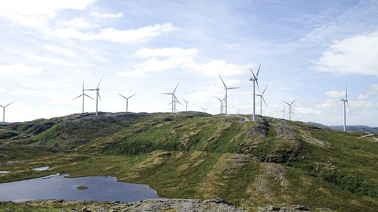Aneo overtar fullserviceansvaret for Roan vindpark, og planlegger for ytterligere fullserviceansvar ved flere vindparker i løpet av 2024/2025. Bilde av Roan vindpark i Åfjord kommune. Foto: Aneo.