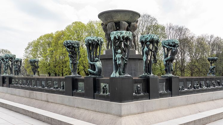 Uten vann mellom 5. august til 8. september grunnet konservering. (Foto: Jiri Havran / Vigeland-museet)
