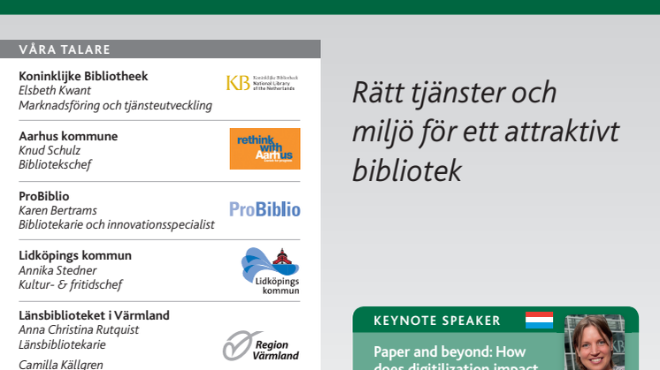 Framtidens bibliotek 2013, konferens i Stockholm 30-31 januari 2013