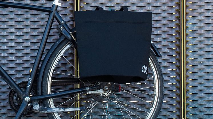 Shoppingkasse för cykeln, svart filt