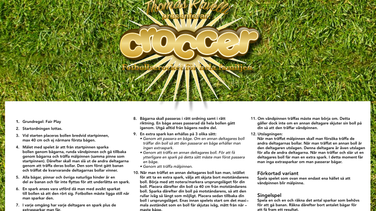 Spelregler Croccer