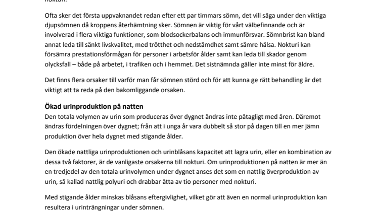 Fakta om nokturi och enures
