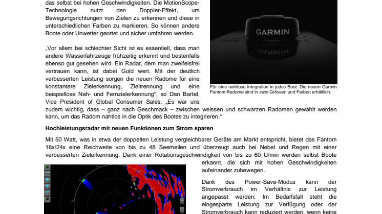 Pressemitteilung Garmin CH Fantom 18x 24x