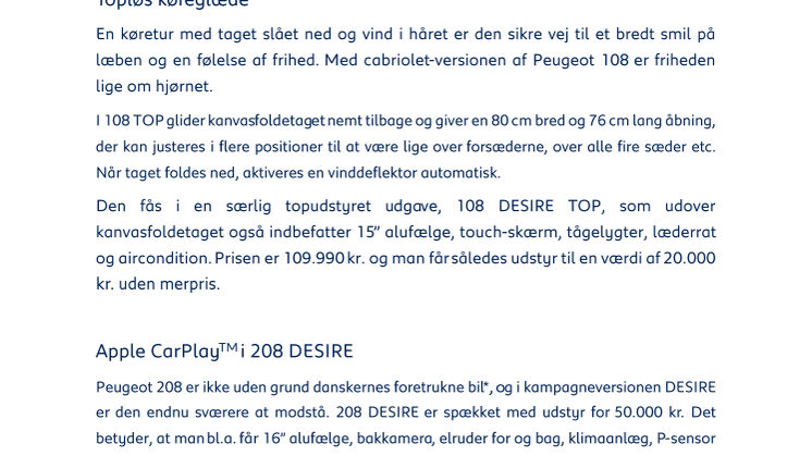 Forårsfornemmelser hos Peugeot