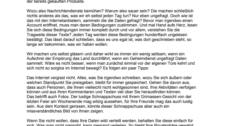 Privatsphäre im Internet