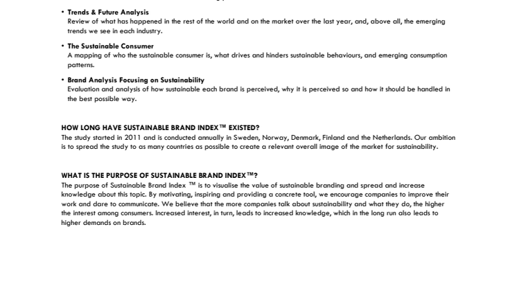 Q&A Sustainable Brand Index 2019