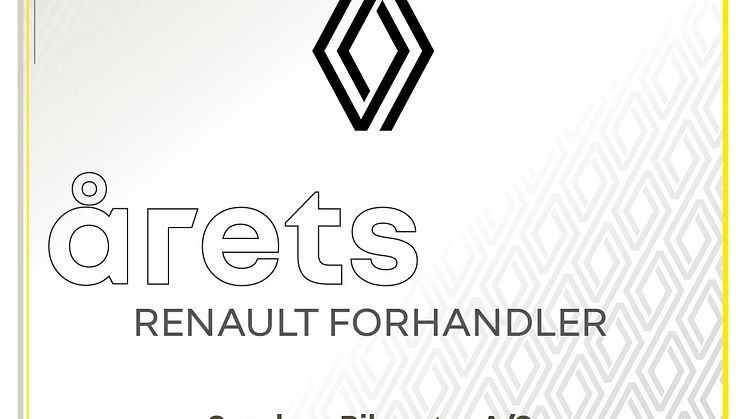 Diplom Årets Renault Forhandler