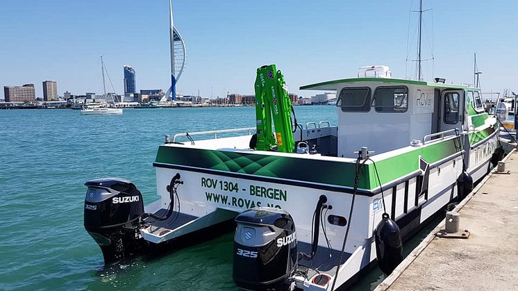 Image - Fischer Panda UK - The 13m ROV1304 ROV inspection and survey boat designed by Fareham-based BW SeaCat for Norwegian company Rov AS, pictured at Seawork International 2018