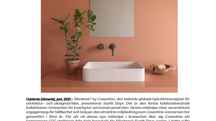 PR Sunlit Days, den första koldioxidneutrala kollektionen från Silestone®är nu här.pdf