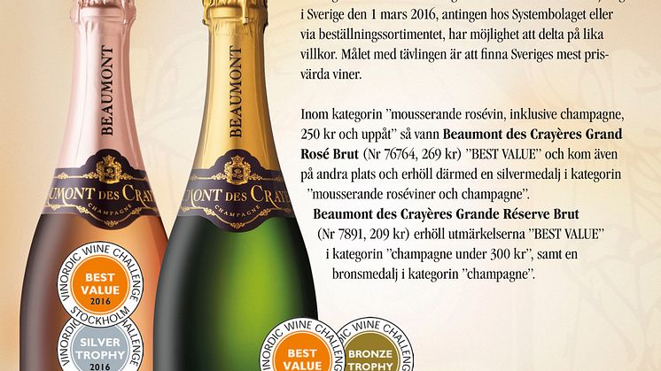 Prisregn över Beaumont des Crayéres Champagne