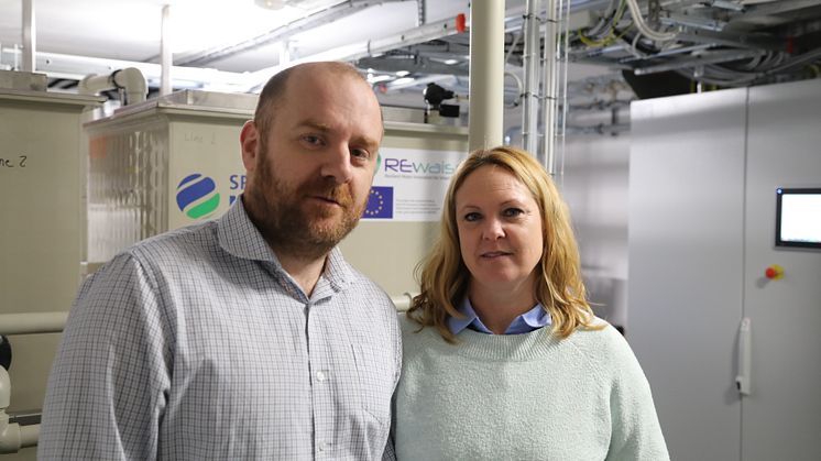 Tobias Hey, forskare LTH och Therese Jephson, projektledare VA SYD 