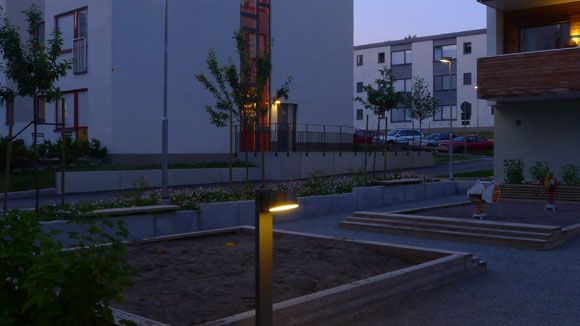 Fox Design har levererat utebelysning till kv. Långskeppet 1 och 2 i Norra Ängby, Stockholm
