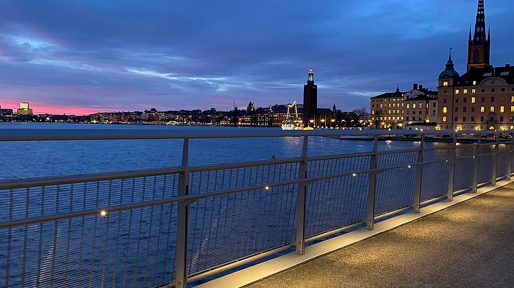 Fin utsikt från gång-cykelvägen Getingmidjan