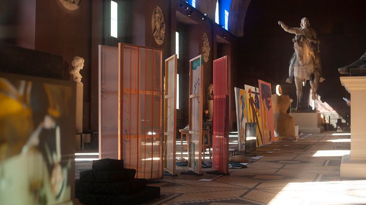 Fra pop-up udstillingen ‘Temporary Truth’ på Thorvaldsens Museum skabt af den eksperimenterende kuratorgruppe pro tempore.art, som modtog bevilling ved ansøgningsrunden i maj 2021. Fotograf: Jakob Storm.