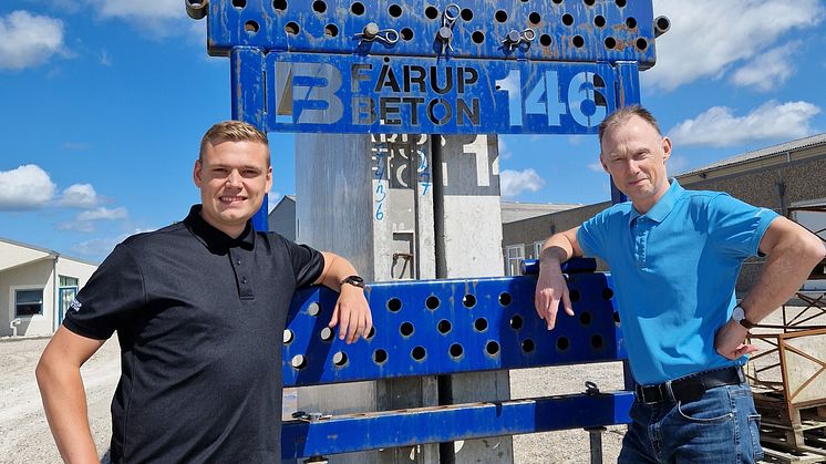 Fårup Betonindustri har fået ny salgschef og ny key account manager. Begge stillinger besættes internt af nu tidligere salg- og projektledere Peter Klokker Pedersen og Ib Voldstedlund Hansen. Foto: PR