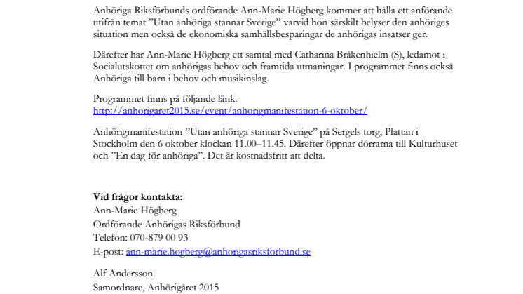 Utan anhöriga stannar Sverige!