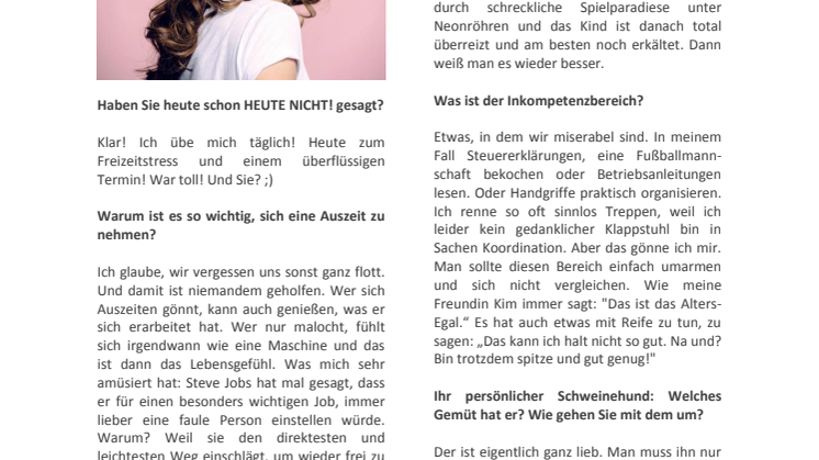 Interview mit Anna Funck zu Heute nicht!
