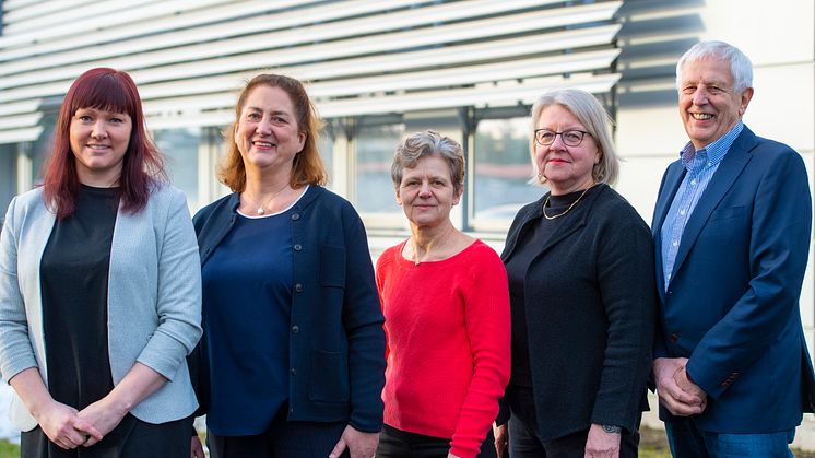 The founders of HiloProbe from the left: Lina Olsson, CEO, Marie-Louise Hammarström, R&D specialist, Anne Israelsson, Product specialist, Gudrun Lindmark, Clinical specialist, and Sten Hammarström, Scientific officer. 