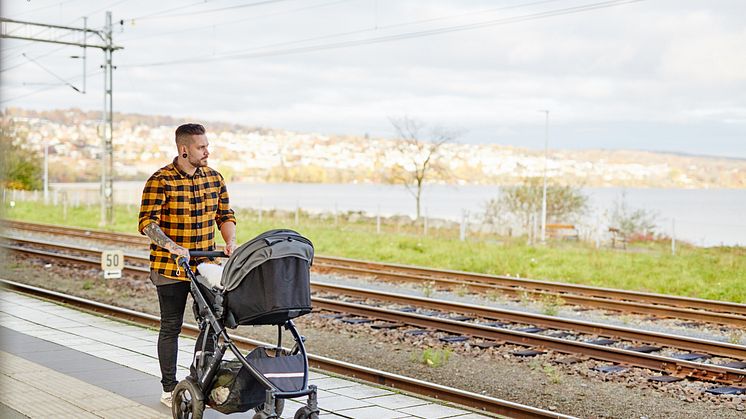 Nu reser man förmånligt med barnvagn även i regionbuss- och tågtrafiken.
