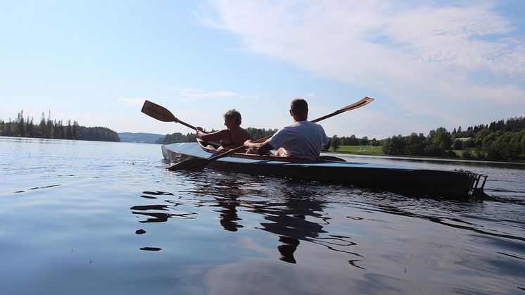 Paddling på Långsjön i Härnösand, Höga Kusten
