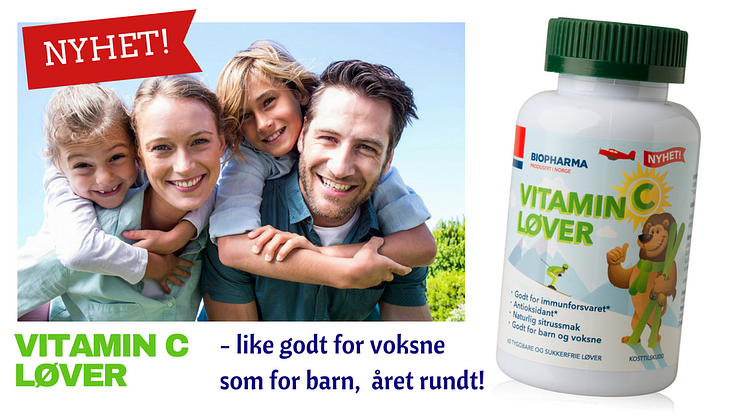 NYHET! VITAMIN C-LØVER - like godt for voksne som for barn, året rundt