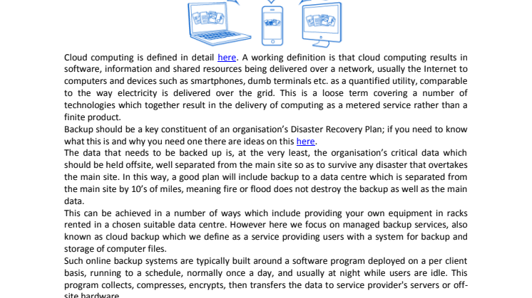 What is Cloud Backup?
