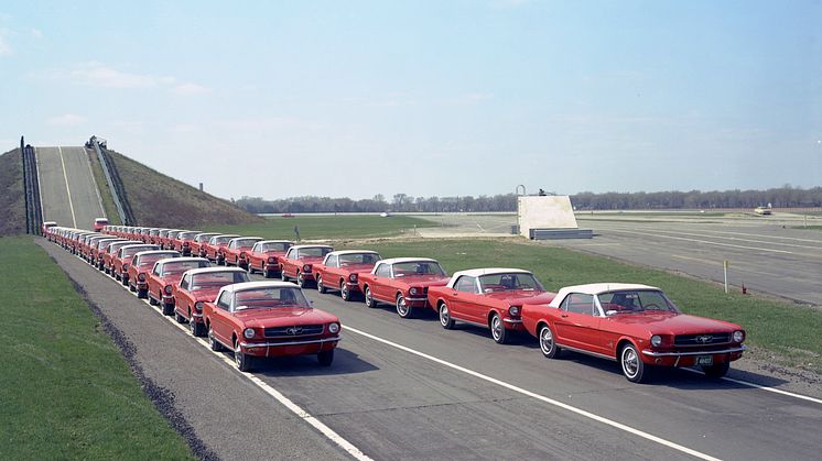 29,545 miles 1964 Fleet of Mustangs