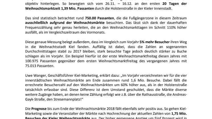 Großer Besucherandrang auf den Kieler Weihnachtsmärkten