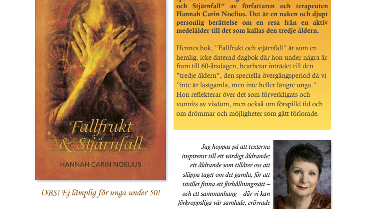 NY BOK OM FÖRLORAD UNGDOM OCH ANNALKANDE ÅLDERDOM