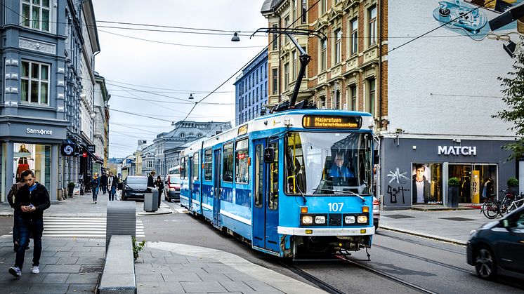Trikken er tilbake i Bogstadveien igjen