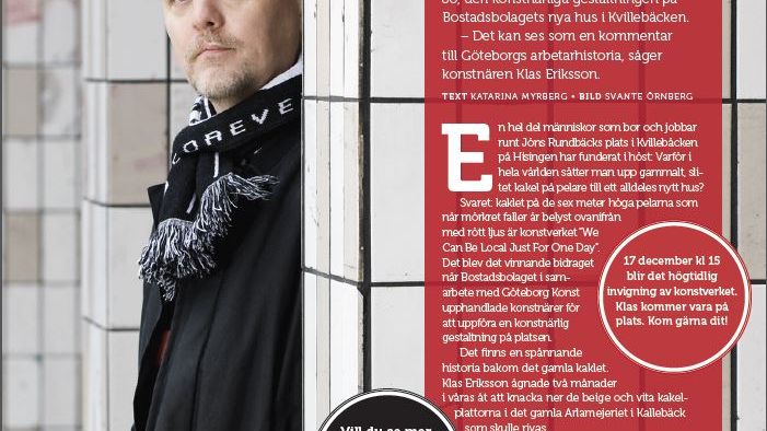 Reportage i senaste numret av Bostadsbolagets hyresgästtidning Trivas.