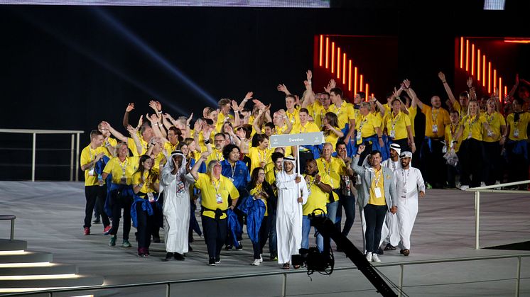 The Swedish team at Special Olympics World Games in Abu Dhabi, 2019.