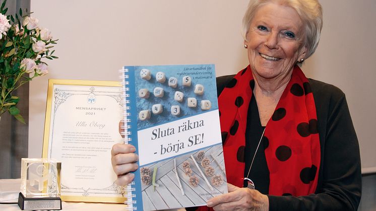 Årets mensapris 2021 går till Ulla Öberg för hennes arbete med att inspirera barn inom matematik.
