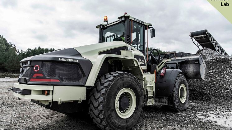 Volvo LX1 hybridhjullastare - bakifrån