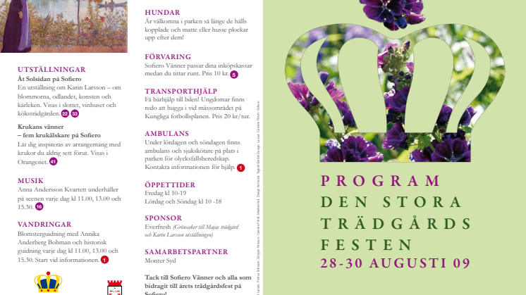 Inbjudan till pressvisning på Sofiero slott och slottsträdgård torsdag 27 augusti kl. 11.00