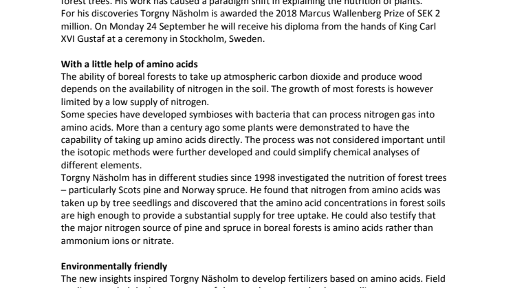 Rewarded for the discovery  of sustainable fertilizers