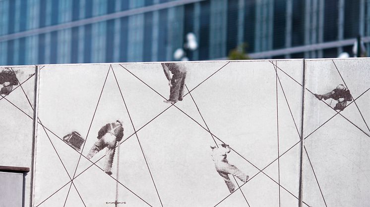 S:t Eriks smyckar Kockums Park med Graphic Concrete