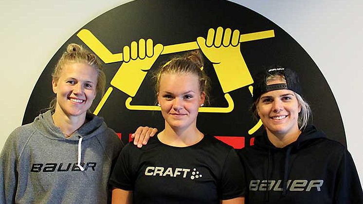 Från vänster: Johanna Fellman, Tilde Sjödin och Emma Nordin.
