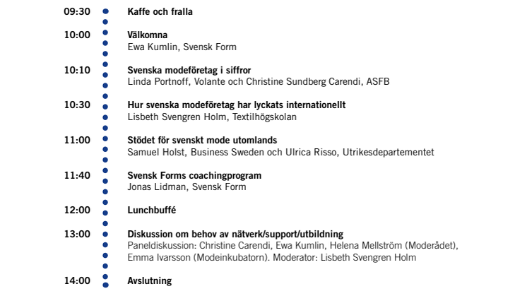 29 FEB 2013: FRAMGÅNGSRIKT SVENSKT MODE PÅ EXPORT   