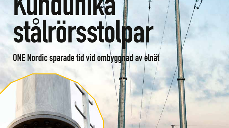 Kundunika stålrörsstolpar sparade tid vid ombyggnad av elnät