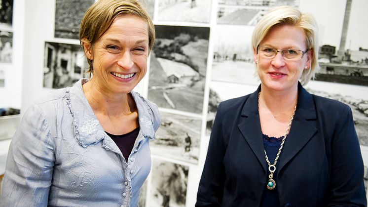 Dietisterna Kajsa Asp Jonson, Mersmak kommunikation och Maria Sitell, Oakriver PR på Svenskt Kötts pressträff om charkuterier