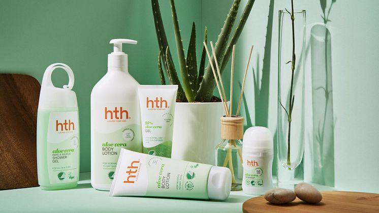 Joutsenmerkittyjä HTH Aloe Vera -sarjan tuotteita.jpg