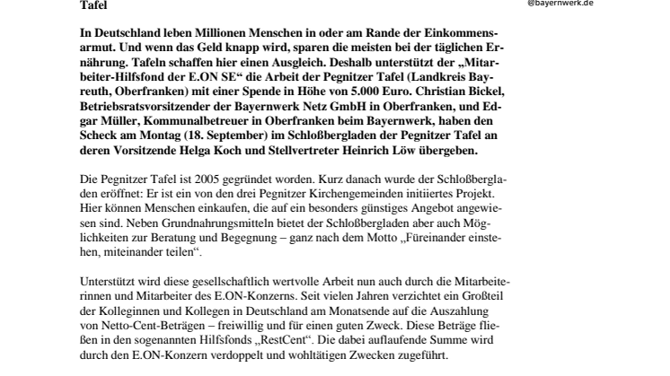 Eine Brücke zwischen Überfluss und Mangel