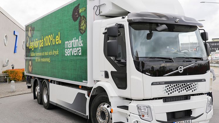 Volvo ellastbil framifrån