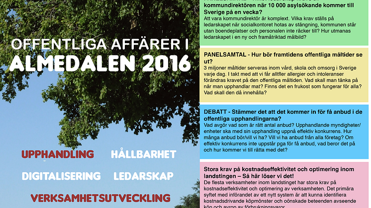 EN GLIMT AV PROGRAMMET I ALMEDALEN