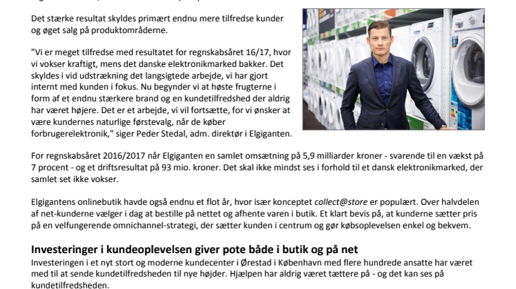 Elgiganten øger omsætningen med 400 mio. kr. og sætter ny rekord